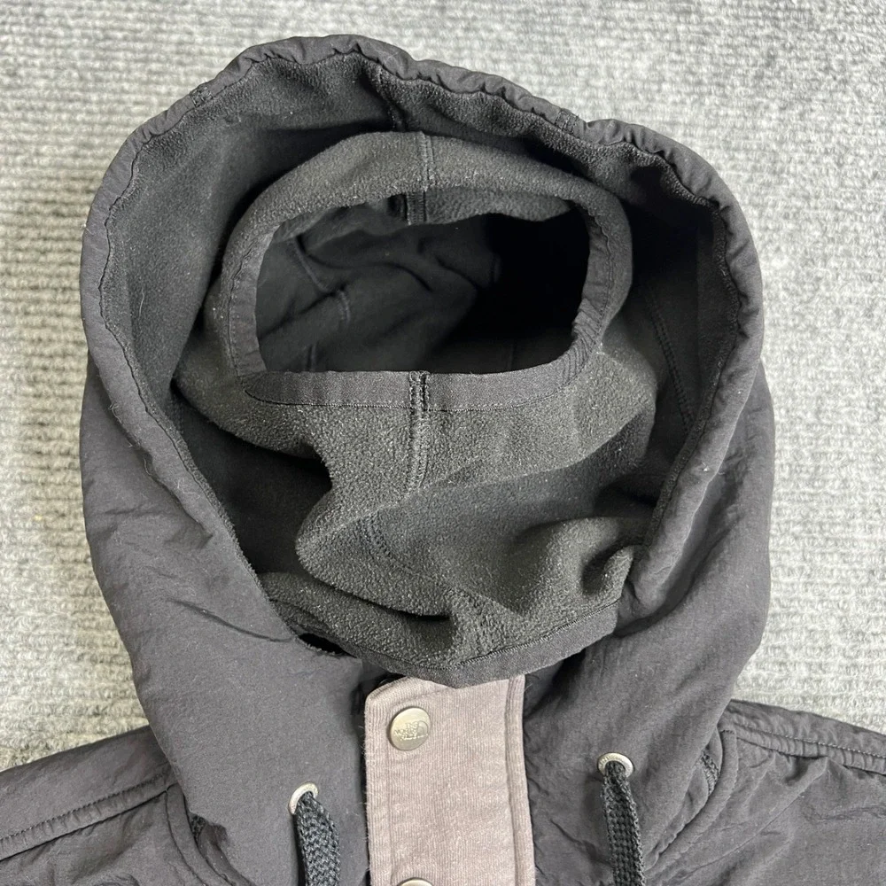 The North Face Mens Gray Black Full Zip Hooded Jacket Small Rivington